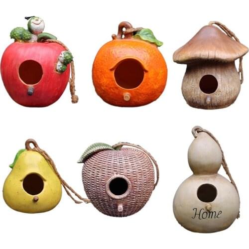 Home Garden Courtyard Bird Nest Apple Bird Cage Mushroom Bird Birdhouse Balcony Gardening Landscape Tree Bird House Decoration
