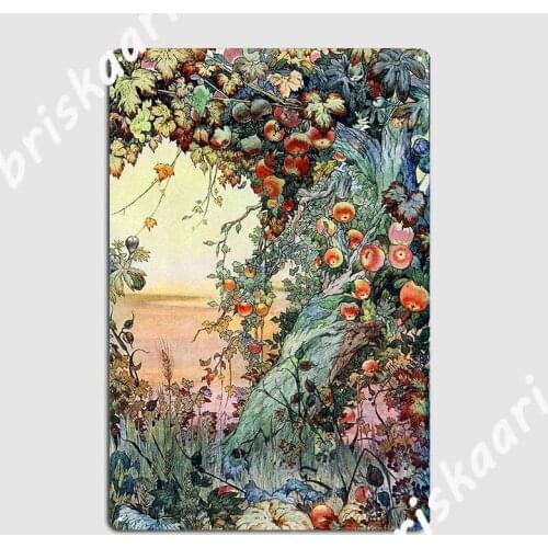 The Fruits Of The Earth Edward J Detmold Metal Plaque Poster Wall Plaque pub Garage Vintage Tin sign Poster
