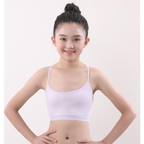 Cotton Girls Tank Top 8-16 Years Underwear For Children Girl Undershirts Kids Singlets Baby Camisoles Bra Teenager