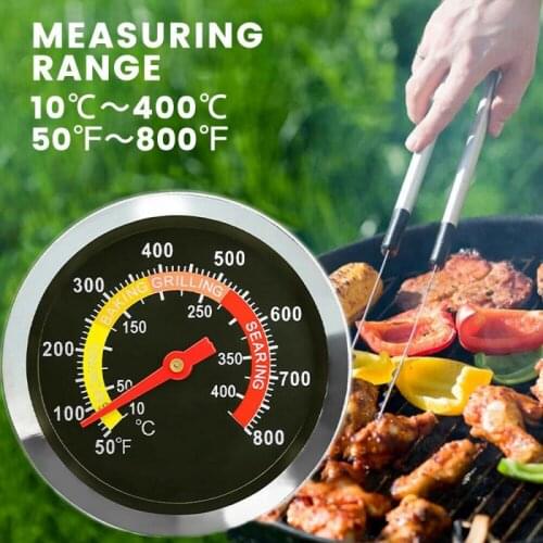 Kitchen Household BBQ Stainless Steel Food Thermometer Bimetal Oven Thermometer Barbecue Grill Oven Thermometer Baking Tools