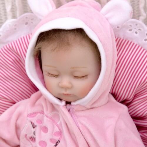 Sweet girl bebe reborn dolls 16inch soft touch silicone reborn baby doll toddler for children gift toys