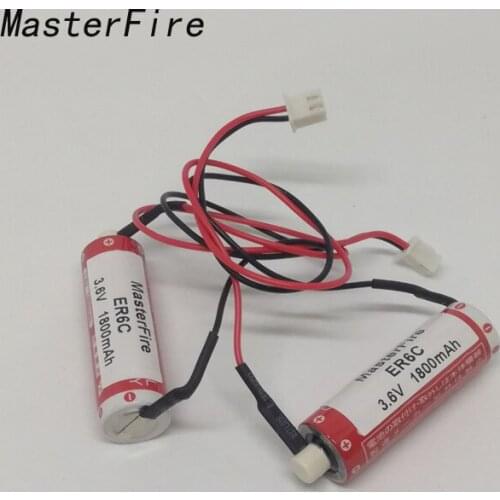 MasterFire 5PCS/LOT Original Version MAXELL AA 14500 ER6C 3.6V Lithium Thionyl Chloride Battery PLC Batteries With Two-Hole Plug