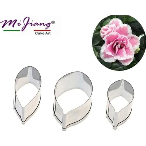 Mijiang Azalea Flower Petal Cake Cutter Slicers DIY Fondant Cake Decorating Tools Sugar Pasty Baking Cookie Mold Bakeware A311