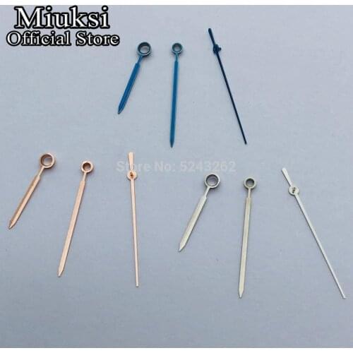 Miuksi silver blue rose gold watch hands fit Miyota 8215 8205 821A Mingzhu DG 2813 3804 Seagull 1612 movement