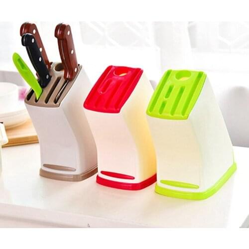 Multifunctional Knife Storage Rack Universal Knife Inserted Storage Rack Light Drain Plastic Kitchen Household Knife Holder