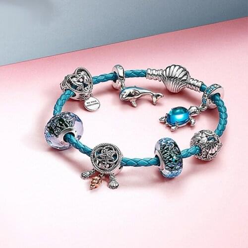 2020 New High-quality Summer Series And Marine Design Bead Pendant Charm Original Setting Feminine Bracelet Jewelry
