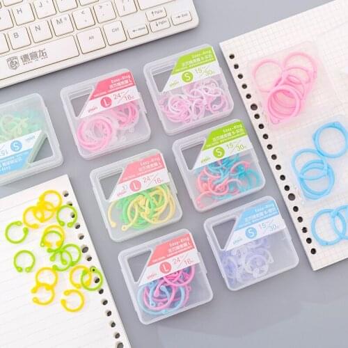 MINKYS New Candy Color 1 Box Loose-leaf Ring Binder DIY Journal Notebook Memo Notepads Fashion Office School Stationery