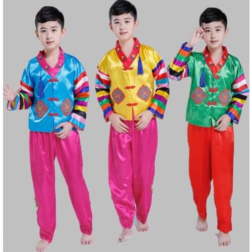 New Cute Skin-friendly and Comfortable Childrens Hanbok Korean Childrens Performance Clothes Ethnic Minority Dance Clothes