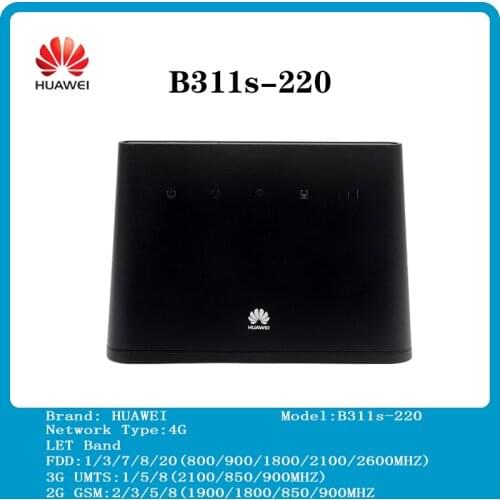 Unlocked New Huawei B311 B311s-220 3G 4G LTE CPE Router Wireless Mobile WiFi 4G Wireless Wifi router PK B310