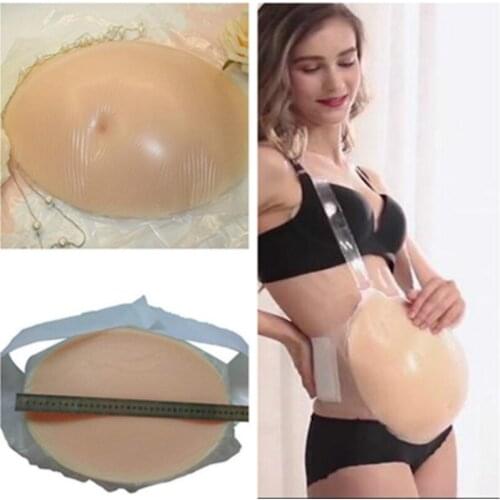 ONEFENG 100% Silicone Gel Fake Pregnant Belly Artificial Stomach 1000-1500g/pc Jelly Belly Silicone Fake Belly Easy To Wear