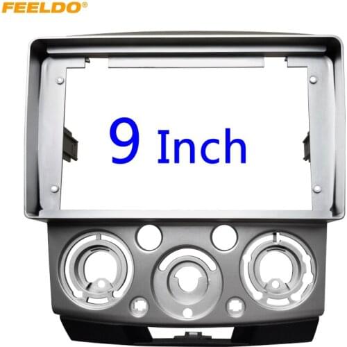 FEELDO Car Audio 2Din Fascia Frame Adapter For Ford Expedition Mazda BT-50 9" Big Screen Dash Fitting Panel Frame Kit #HQ1182