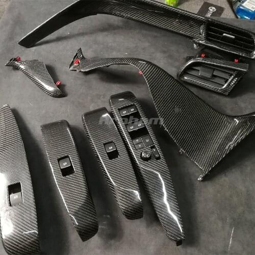 Carbon Fiber Window Uplift Panel Frame Car Inner Window Switch Cover Trim Left Hand Drive For Toyota Camry Xv70 2018 2019 2020