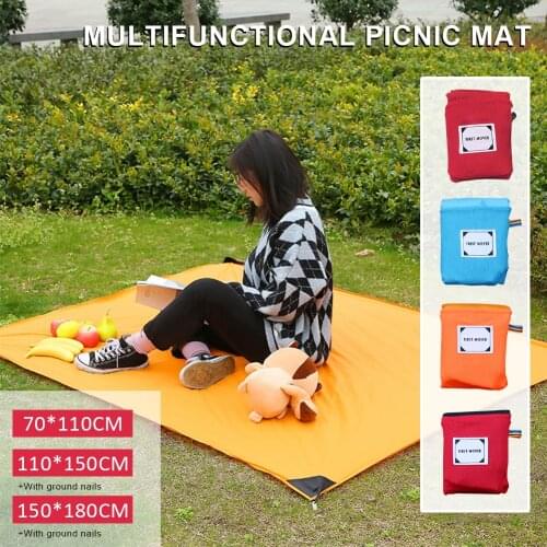 Portable Pocket Camping Mat Folding Camping Mattress Baby Climb Outdoor Ultra-thin Waterproof Beach Mat Camping Picnic Blanket