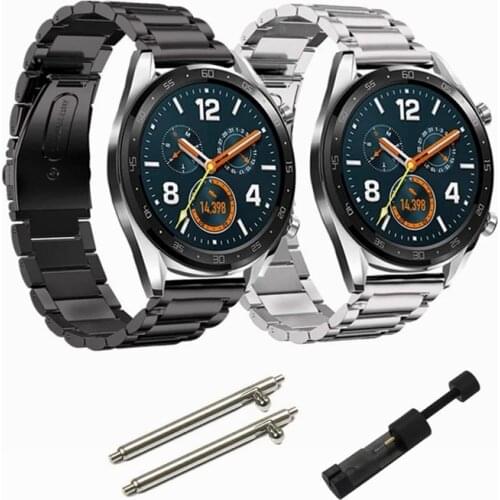 Ktab 22mm Watchband For Huawei Watch GT2/GT/GT 2E Adjustable Smart Band Bracelet Stainless Straps Huawei gt2 watch watchband