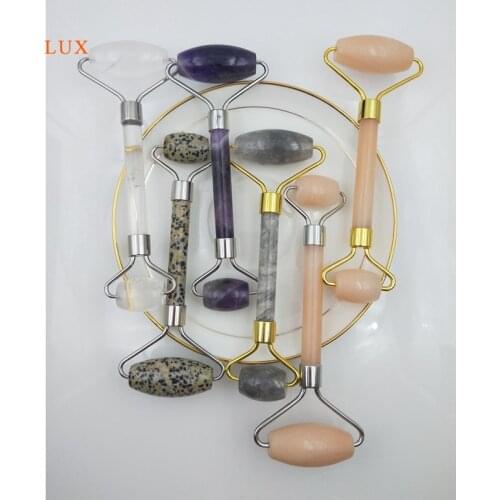Natural White Crystal Roller Massage Stick Germanium Stone Roller Massager relieve fatigue Brush Skin Health Beauty Care Tool