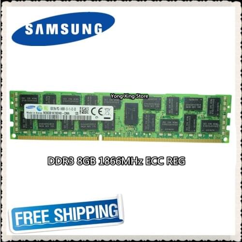 Samsung server memory DDR3 8GB 16GB 1866MHz ECC REG DDR3 PC3-14900R Register DIMM RAM 14900 8G 2RX4 X58 X79