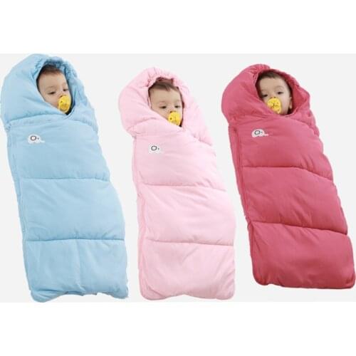 Newborn sleeping bag Baby stroller sleeping bag boy and girl swaddling clothes infancy thickened