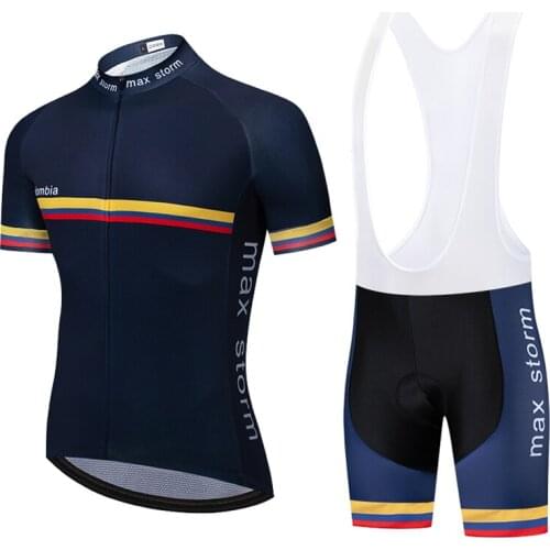 2020 New Team blue Colombia Cycling Jersey Customized Road Mountain Race Top max storm ciclismo jersey