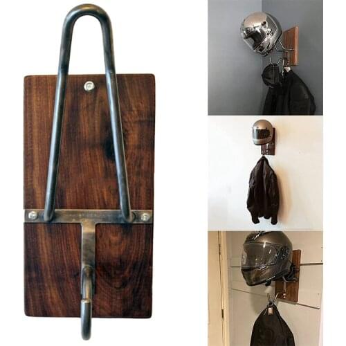 Motorcycle Helmet Rack and Jacket Hook Multifunctional Metal Wall-Mounted Hanger for Living Room Bedroom can CSV