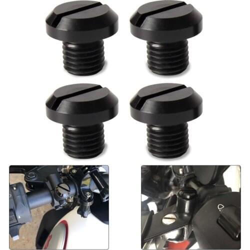 4pcs Mototcycle Clockwise M10*1.25 Mirror Hole Plug Screw For KTM Suzuki Honda Yamaha Kawasaki Moto Accessories Mirror Hole