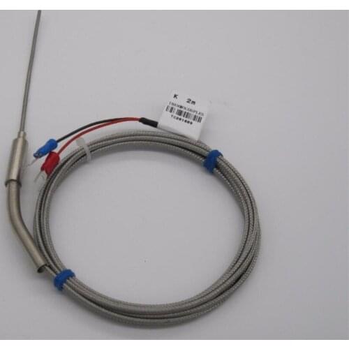 High-quality Stainless Steel Probe Temperature Controller Sensor K Type Thermocouple Tube with Wire Cable 2x50x2m diameter 2MM