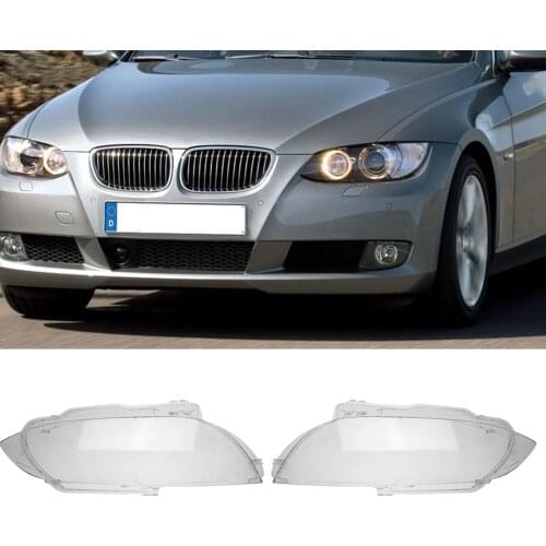 Clear Headlight Lens Replacement for BMW E92 2-Door 06-09 Headlamp Lens Lamp Cover Replacement Lens Parts 1 Pair