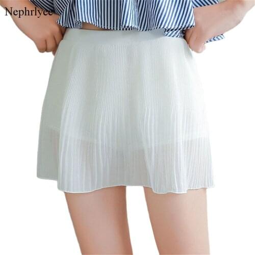 2021 New Women Safety Short Pants Skirt Under Brief Shorts Lady Mesh Elastic Waist Shorts Home Wear SHT189