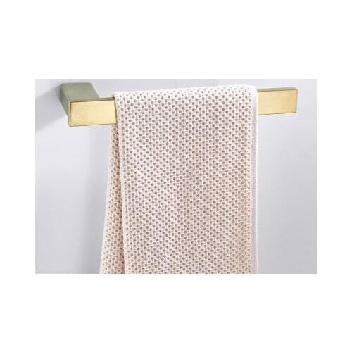 Towel Ring Brushed Gold Wall Mounted Gold Towel Holder for Bathroom Accessories Solid Brass Bath Towel Bar Towel Rack DG8307K