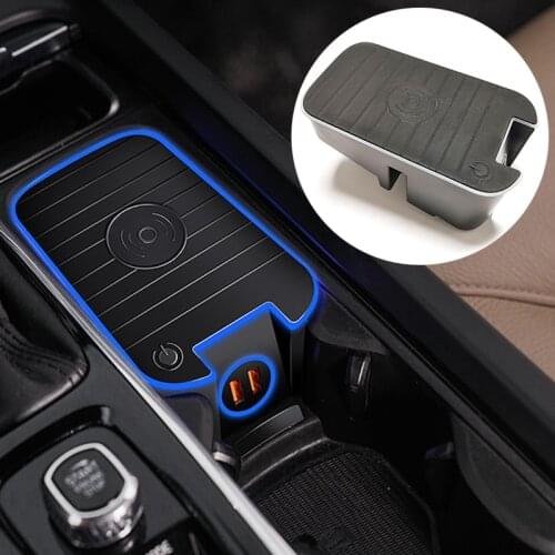 15W car wireless charger for Volvo XC90 S90 V60 XC60 S60 V60 C60 2018 2019 2020 QI phone charger charging palte accessories