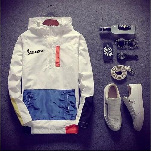 2021 Vespa Brand Clothing Mens Outdoor Waterproof Jacket Loose Zipper Jacket Hooded Design Hip hop Sports Men Jacket M-5XL R