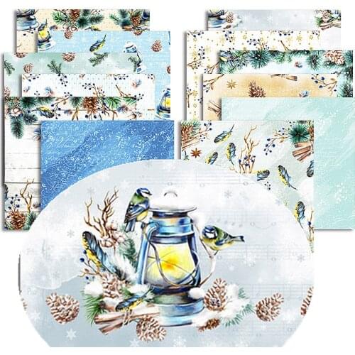 24 sheet Junk Journal winter background paper pack scrapbooking origami papers for card making album scrapbook craft supply