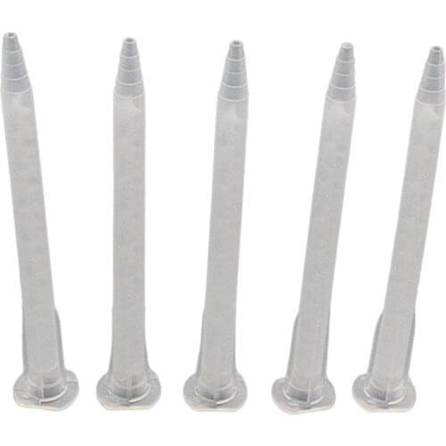 5pc AB Glue Gun Static Mixer Mixing Tube Epoxies Adhesive Mixing Nozzle Syringe 103mm for Two Component Liquid Mixing Machine