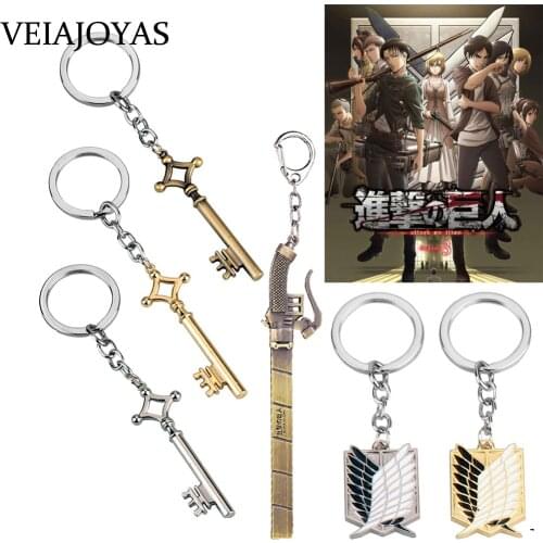 Anime Attack On Titan Wings Keychains Metal Pendant Key Key Rings Holder Chaveiro Men Women Gifts Porte Clef Jewelry Souvenir