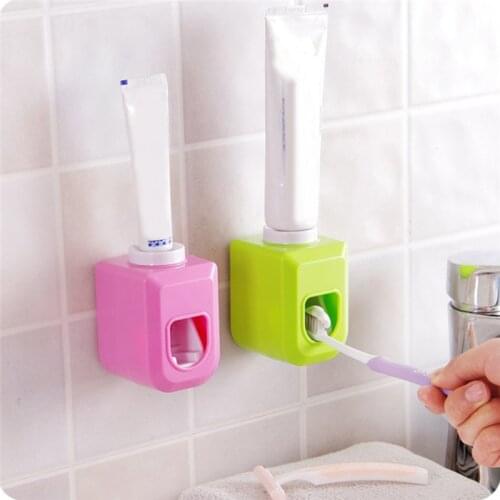 Automatic Toothpaste Squeezer Sticky Suction Pad Wall Mounted Convenient Toothpaste Dispenser Bathroom Accessories