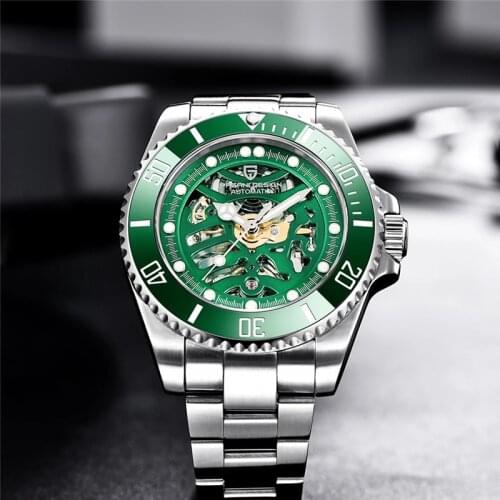PAGANI DESIGN Luxury Mens Automatic Watch Sports Waterproof Mechanical Wristwatch Stainless Steel Sapphire Glass Watches Men