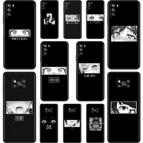 Japanese Anime Girls Eyes Soft Pnone Case For Xiaomi Poco X3 NFC Pocophone F1 M3 Pro 5G F3 Back Cover For Redmi Note 9S 9 8 Pro