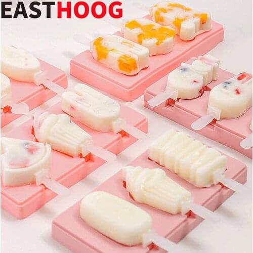 Hot Sale 1PC Cute Cartoon Style Ice Cream DIY Mold Food Grade PP Popsicle Mould Homemade Ice Cream Sticks Cube