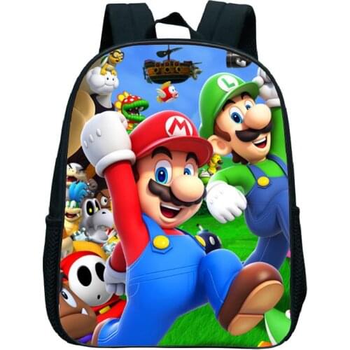 Super Mario Toddler School Rucksack Beautiful Popular Pattern Kindergarten Backpack Children Kids Preschool Bag 12inch Mochilas