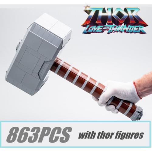 Avengers Iron Man Infinity Glove Heroes Toys Thanos Weapon Gauntlet Captain America Shield Marvel Building Blocks Bricks Kid