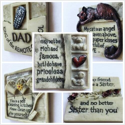 Europe Common Saying Tourist Souvenir Fridge Magnets Decoration Articles Handicraft Magnetic Refrigerator Collection Gifts