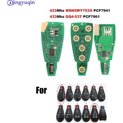 Jingyuqin Circuit board Smart Car Key 433MHZ ID46 PCF7941 Chip for Chrysler Town & Country for Jeep for Dodge Magnum Durango
