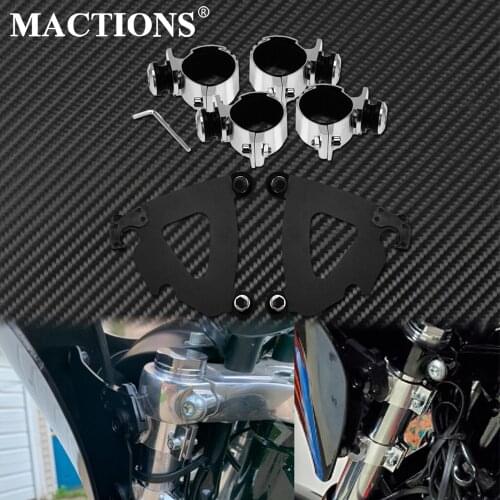 Motorcycle Fork Bracket Gauntlet Headlight Fairing Trigger Lock Mount 49mm For Harley Dyna Super Glide FXD 2006-2010 FXDC 06-14