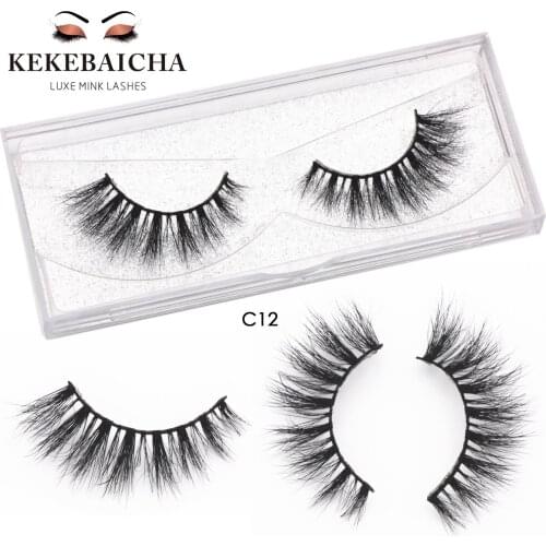 KEKEBAICHA Luxurious Lashes Naturally Glossy 3D Mink Lashes Feathery False Eyelashes Full Strip Lashes Handmade Soft Eye Lashes