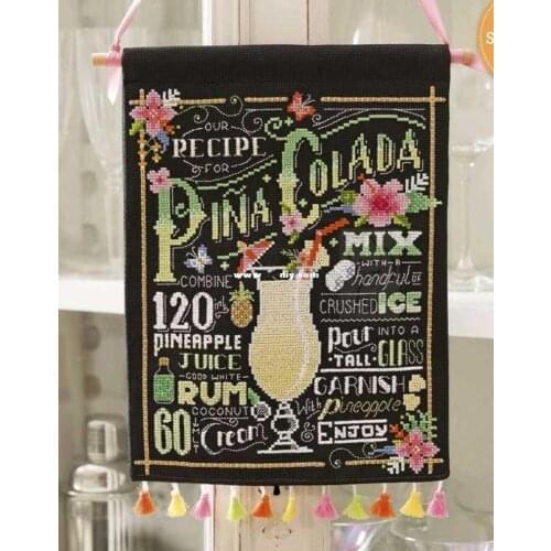 Manufacturer Embroidery Drink 50th Anniversary Counted Cross Stitch Kits with 100% Cotton Floss & Free Shipping for Wall Decor