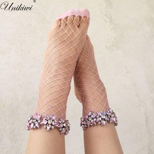 5 Colors.Womens Harajuku Colorful Glitter Five-pointed Star Rhinestone Fishnet Socks.Sexy Lady Mesh Nets Stars Ankle Socks Sox