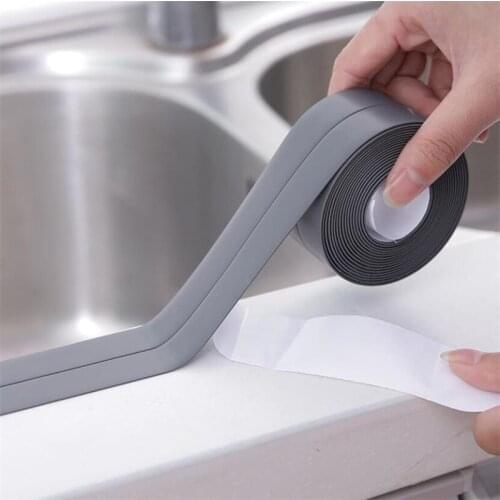 3.2M New Bathroom Shower Sink Bath Sealing Strip Tape White PVC Self adhesive Waterproof Wall Sticker for Bathroom Kitchen