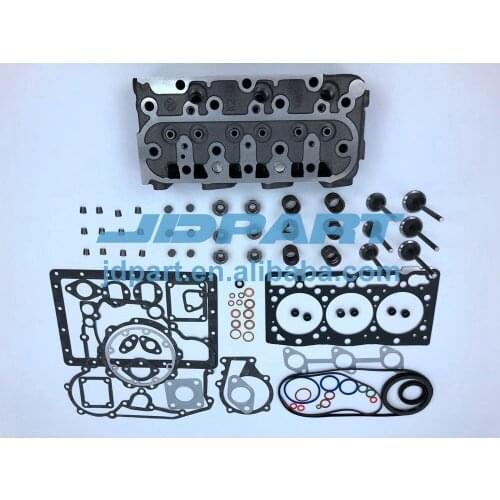 New D1105 Cylinder Head With Valve Train Kit, Full Gasket & Glow Plugs for Kubota