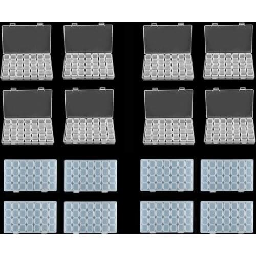 28 Grids Dismountable Embroidery Accessories diamond painting Boxes Tools Cross Stitch Bead Rhinestones Organizer Home Storage