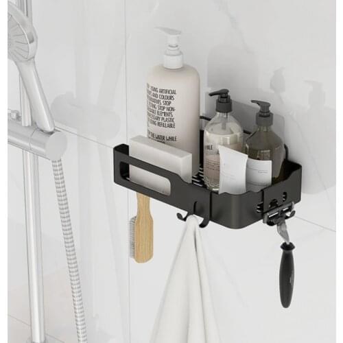 Shower Basket Shower Shelf Without Drilling,with Hooks Shower Bracket Bathroom Shelf Soap Dish Soap Shelf for Shampoo