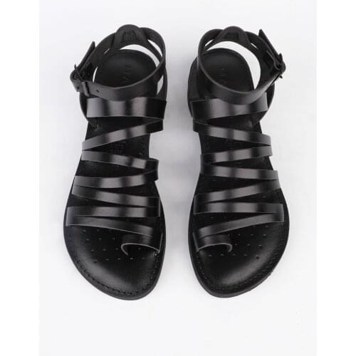 Womens Genuine Leather Casual Sandals - Shoes for Women Flat Women Women Sandal Woman Summer 2021 Sandals Comfortable - Saper